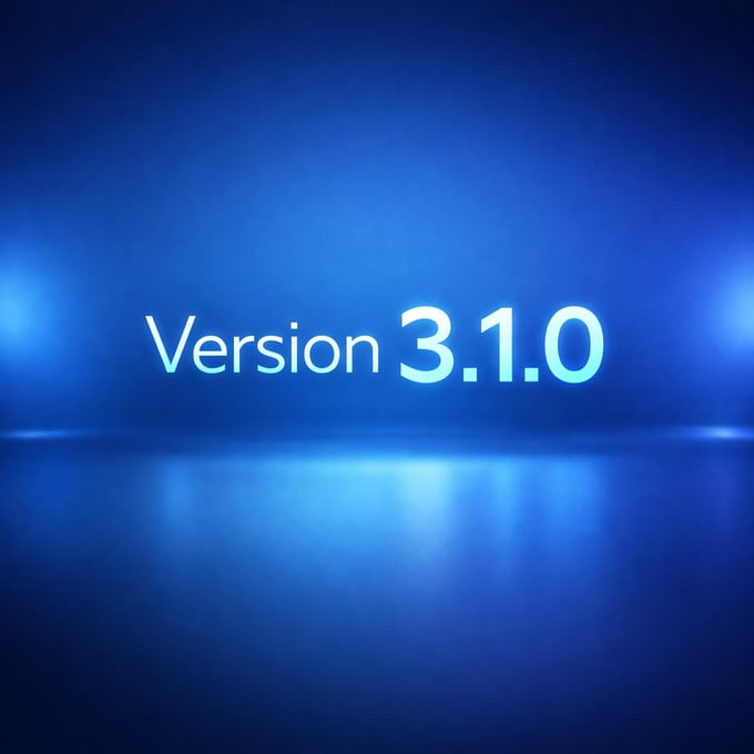 Version 3 1 0 Display in Blue Ambient Lighting